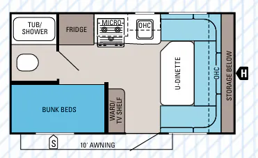 Jayco Jay Feather 16V floor plan
