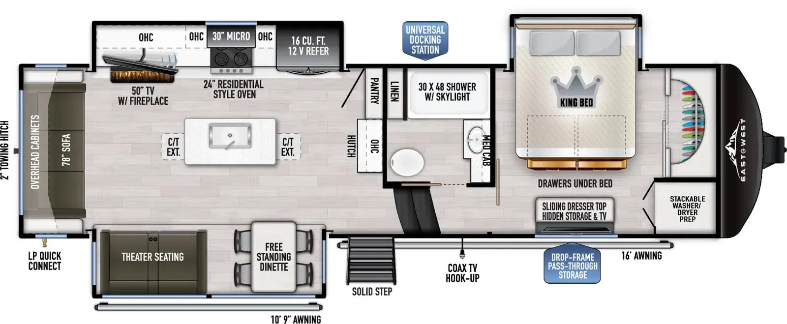 East to West Ahara 325RL floor plan