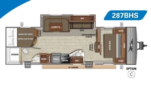 Jayco Jay Flight SLX 8 287BHS floor plan