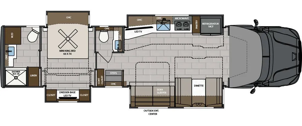2027 Renegade RV Explorer 40ERB floor plan