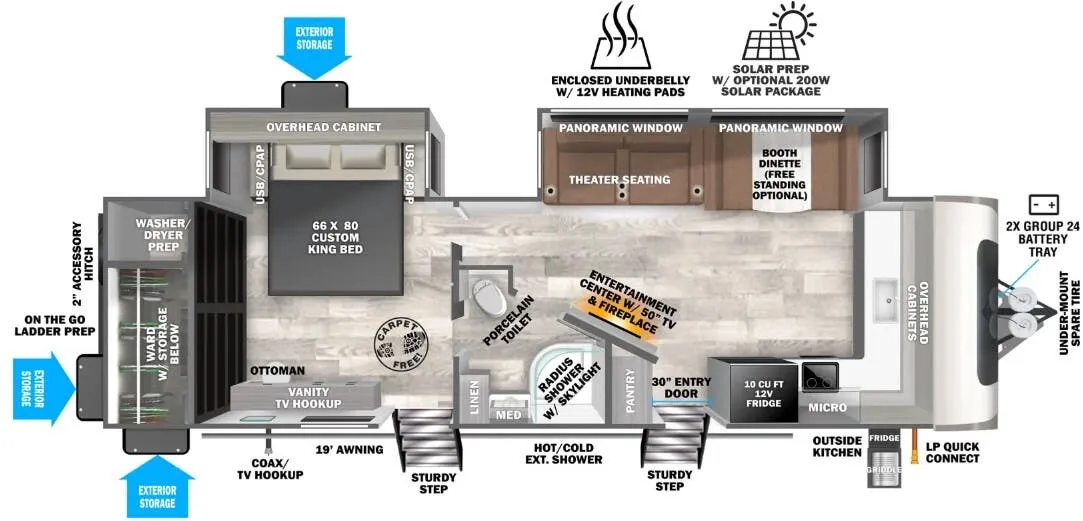 Forest River Salem Hemisphere 270FKS floor plan