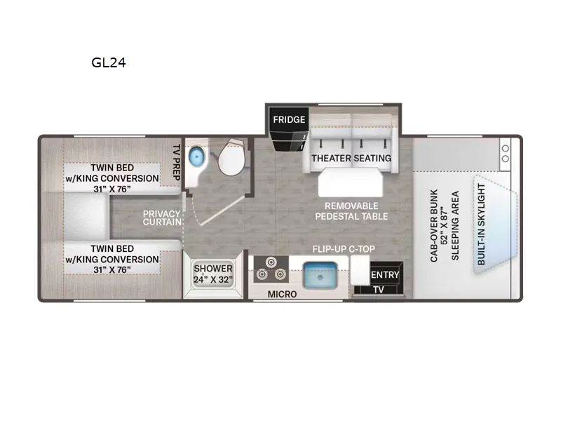 2024 Thor Motor Coach Quantum Sprinter GL24 - Floor plan
