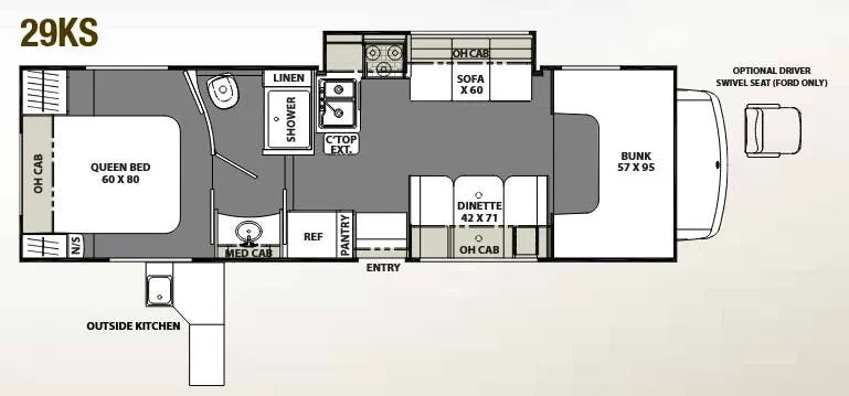 Coachmen Freelander 29KS floor plan