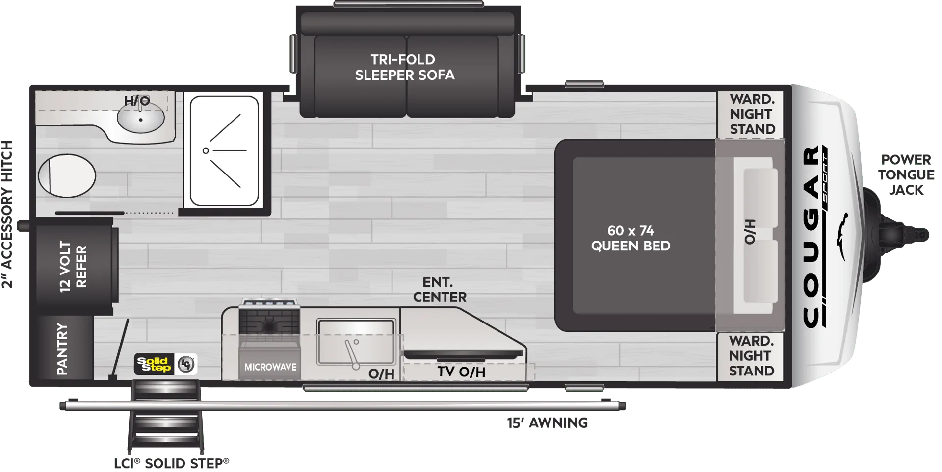 Keystone Cougar Half-Ton 1900RBWE floor plan