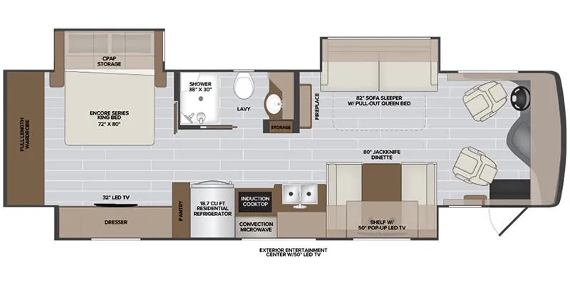 Holiday Rambler Nautica 34RX floor plan