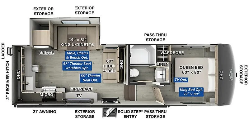 2025 Forest River Flagstaff Classic F301RKS floor plan
