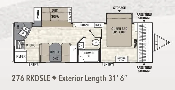 Coachmen Freedom Express Liberty Edition 276 RKDSLE floor plan