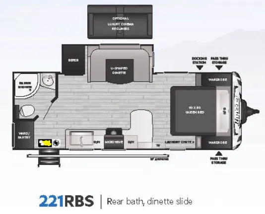 Keystone Bullet 221RBS floor plan