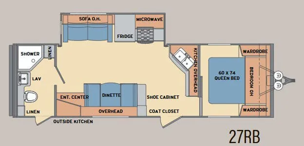 Shasta Revere 27RB floor plan
