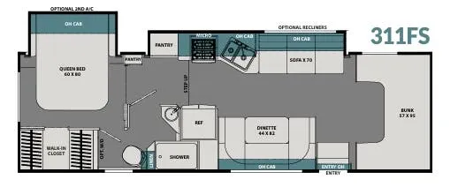 Coachmen Leprechaun Premier 311FS floor plan