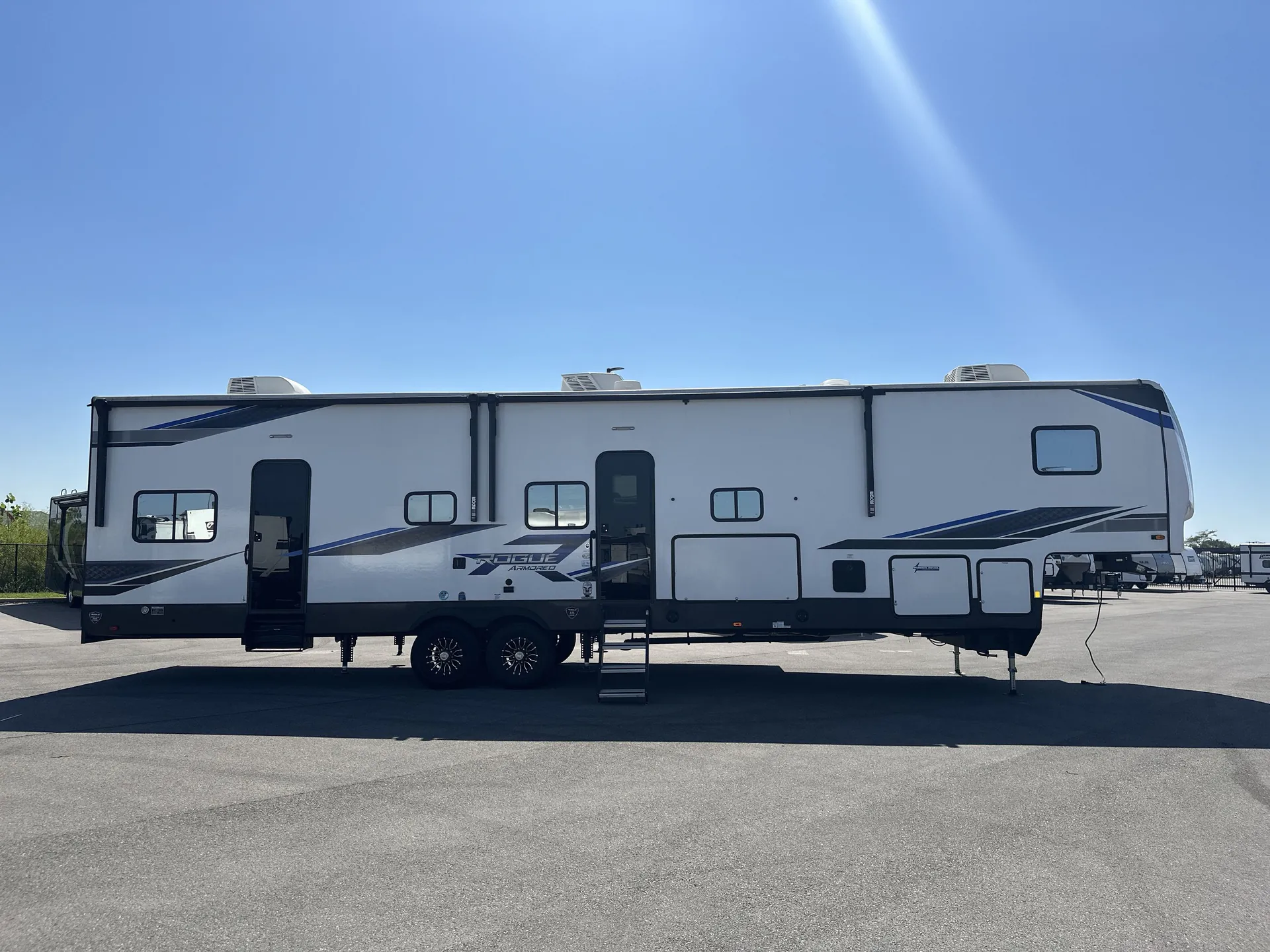2023 Forest River Vengeance Rogue Armored 4007G2 — campside