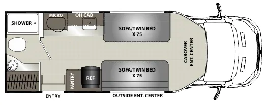 Coachmen Orion Traveler T24RB (Twin) exterior