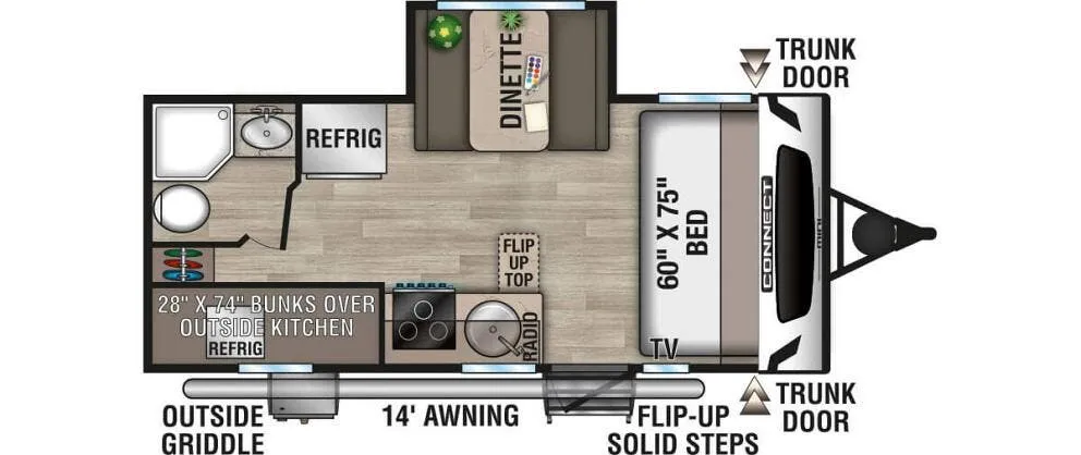 K-Z Connect Mini CM191BHK floor plan