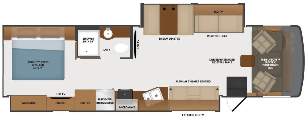 Fleetwood Flex 35R floor plan