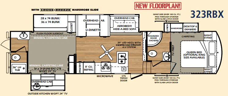 Forest River Wildcat 323RBX floor plan