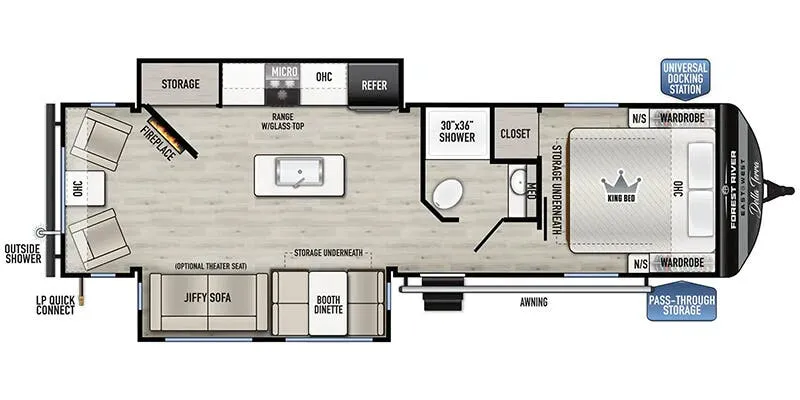 2025 EAST TO WEST Della Terra 272RL - Floor plan