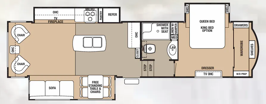 Forest River Cedar Creek Hathaway Edition 34RL floor plan