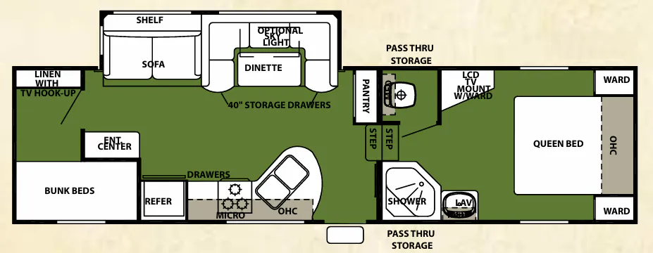 Forest River Cherokee 275BH floor plan