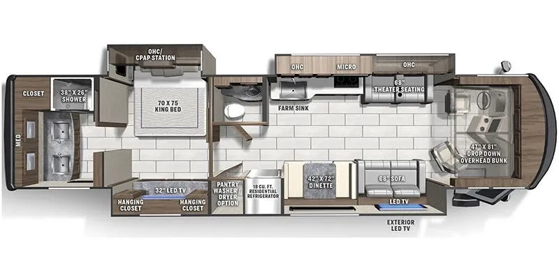 Coachmen Sportscoach RD 411TS floor plan