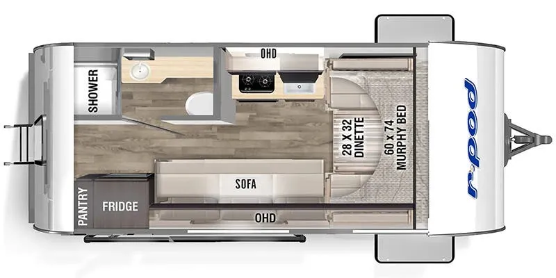 Forest River R-Pod RP-153C floor plan