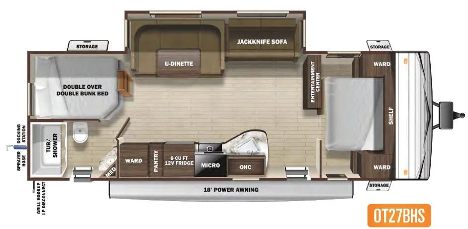 Highland Ridge Open Range Conventional OT27BHS floor plan