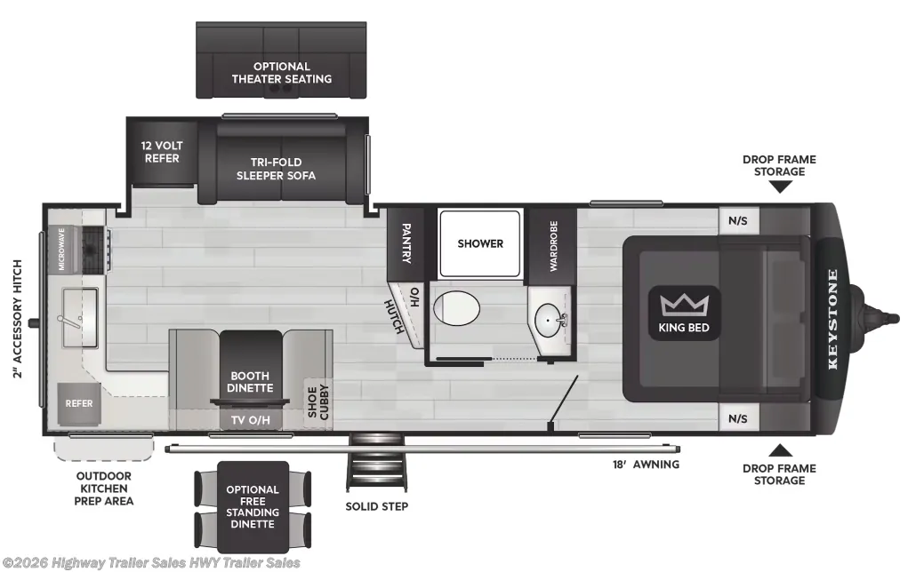 2027 Keystone Cougar Western Elevation 25MLWE dealer photo 1 from Highway Trailer Sales