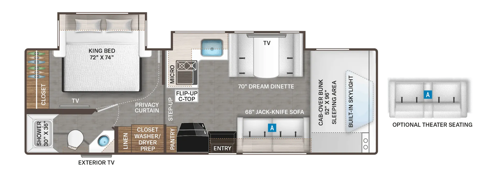 Thor Motor Coach Quantum KW29 floor plan