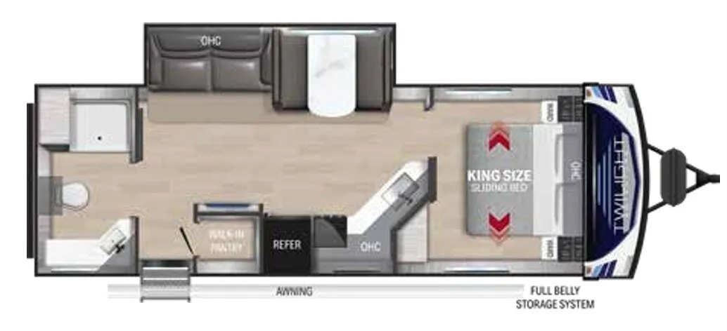 Cruiser RV Twilight Signature 26RB floor plan