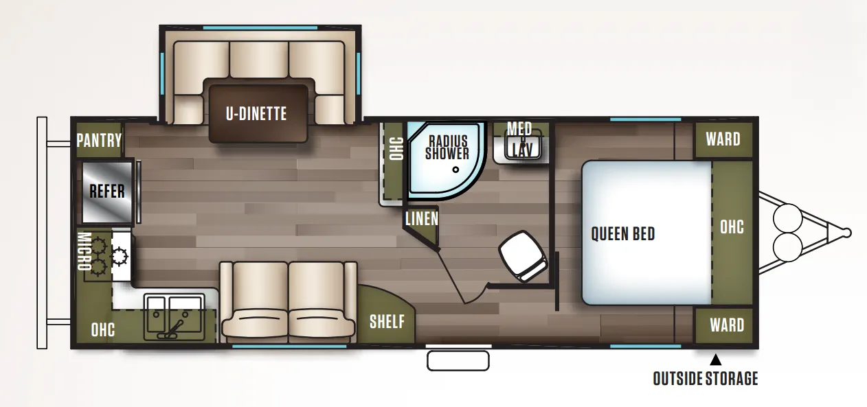Forest River Wildwood 25RKS floor plan