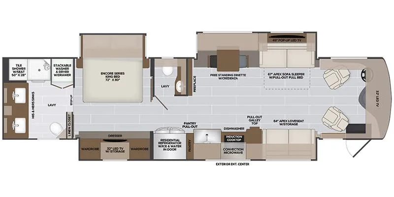 Holiday Rambler Armada 40M floor plan