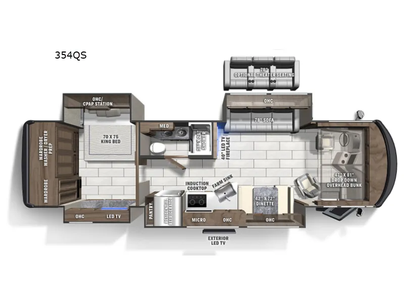 2023 Coachmen Sportscoach SRS 354QS - Floor plan