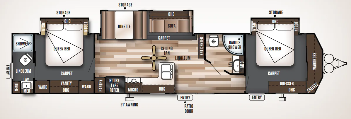 Forest River Wildwood DLX 4002Q floor plan