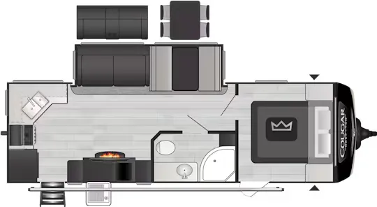 Keystone Cougar Half-Ton 26RKS floor plan