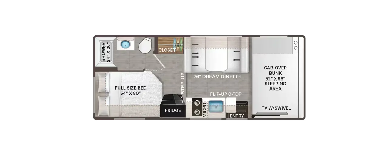 2025 Thor Motor Coach Chateau 21Z - Floor plan