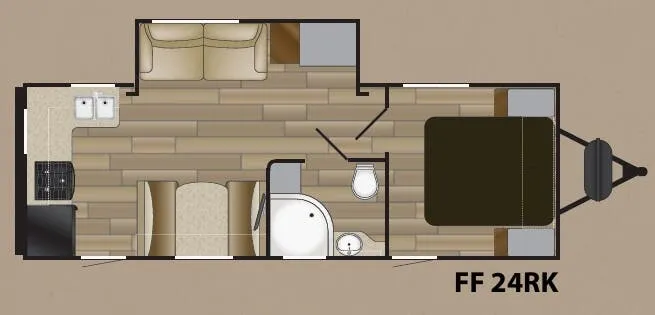Cruiser RV Fun Finder Xtreme Lite 24RK floor plan