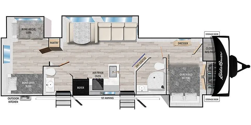 2024 Heartland Eddie Bauer 34BHS - Floor plan