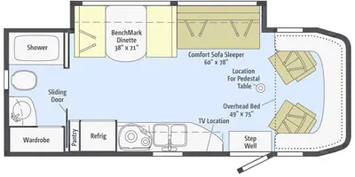 2015 Winnebago Itasca Navion 24M - Floor plan