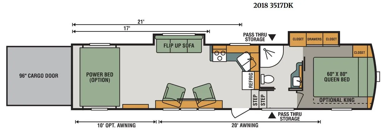 K-Z Sidewinder 3517DK floor plan