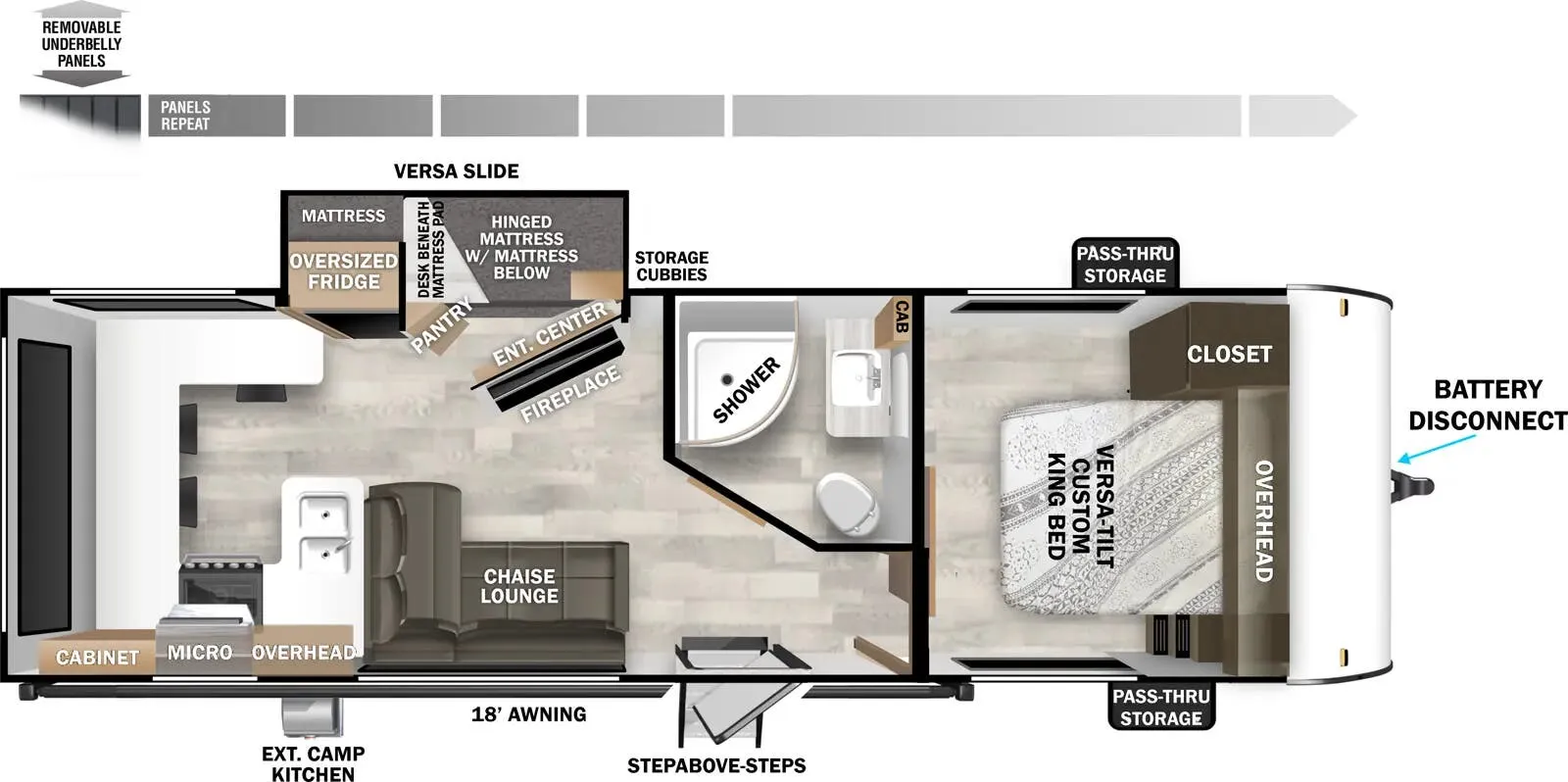 Forest River Wildwood X-Lite 24VIEW floor plan