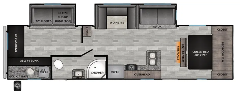 CrossRoads Zinger 328SB floor plan