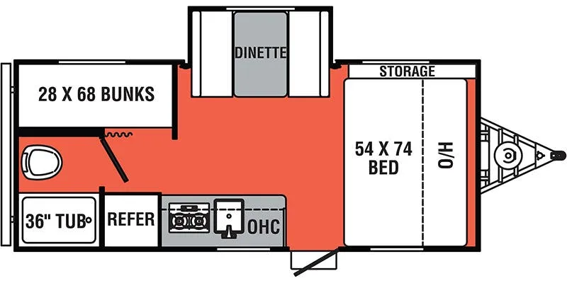 2022 Forest River Independence Trail 172BHDS - Floor plan