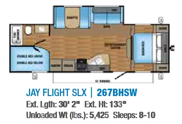 Jayco Jay Flight SLX 267BHSW floor plan