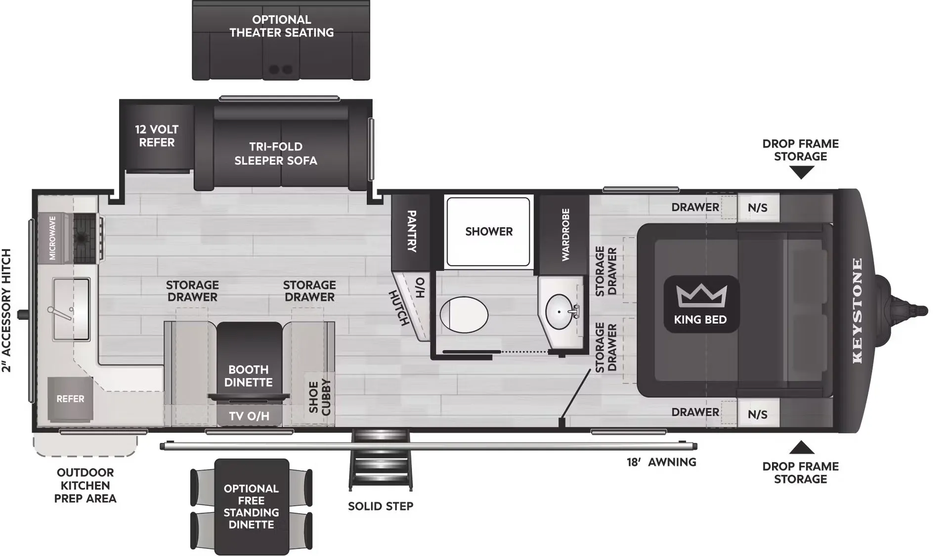 2026 Keystone Cougar Half-Ton 25MLE - Floor plan