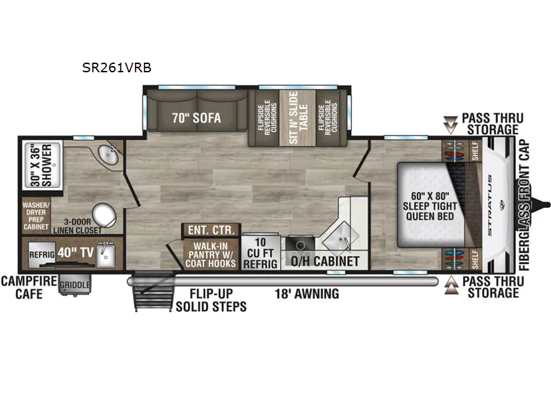 2026 Venture RV Stratus SR261VRB - Floor plan