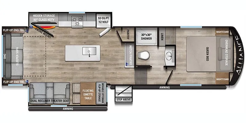 2025 Alliance RV Avenue All-Access Series 29RL - Floor plan