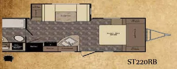 CrossRoads Sunset Trail Super Lite ST220RB floor plan