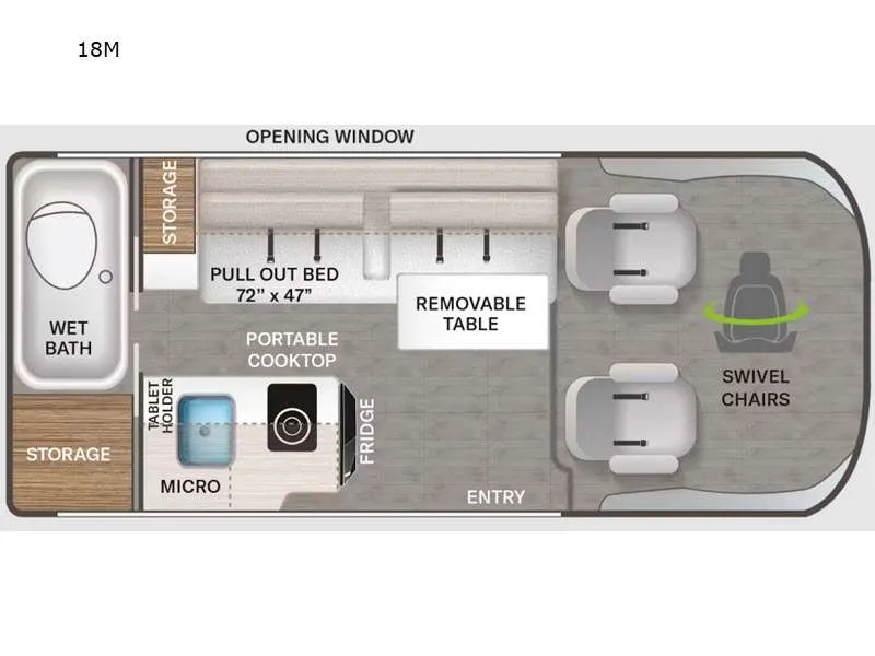 2026 Thor Motor Coach Rize Sport 18M - Floor plan
