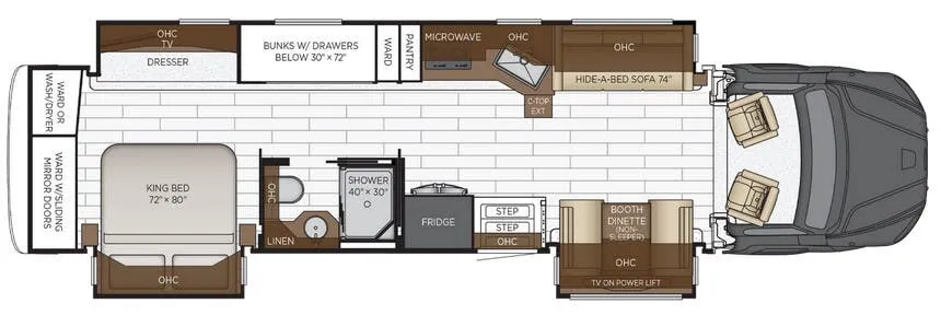 2026 Newmar Super Star 4040 floor plan