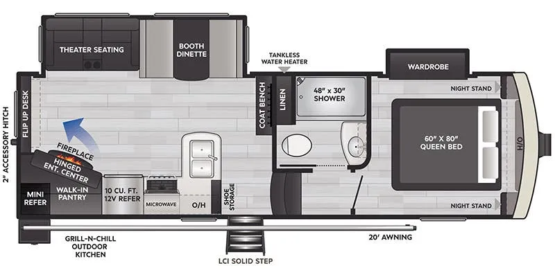2023 Keystone Arcadia 248SLRE - Floor plan