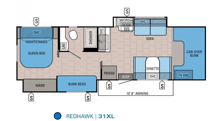 Jayco Redhawk 31XL floor plan